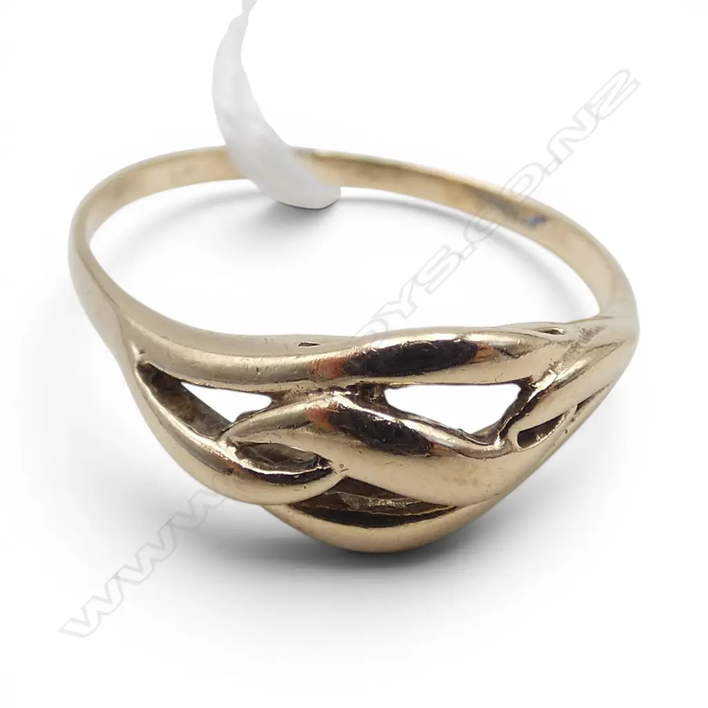 9ct LOVE KNOT RING,1.58GM SIZE Q Image 1++
