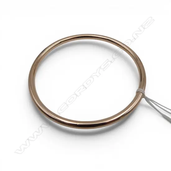 9CT GOLD SILVER LINED BANGLE 78MM INTERNAL DIAMETER 17.5GMS