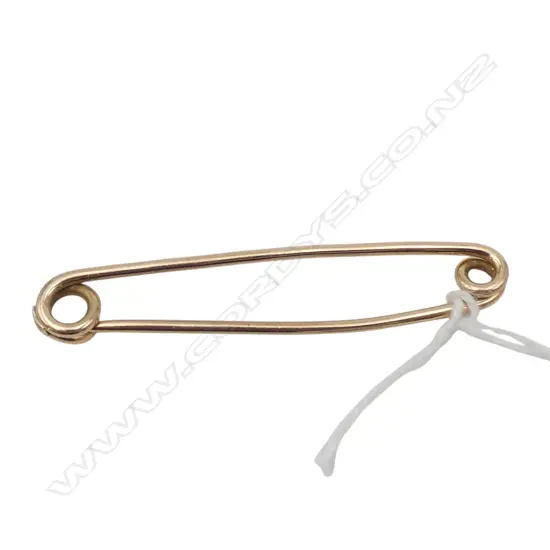 15ct GOLD SAFETY PIN BROOCH 2.52gms