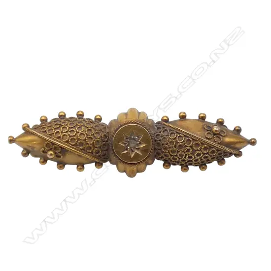 15CT BAR BROOCH W.38mm 3.1gms