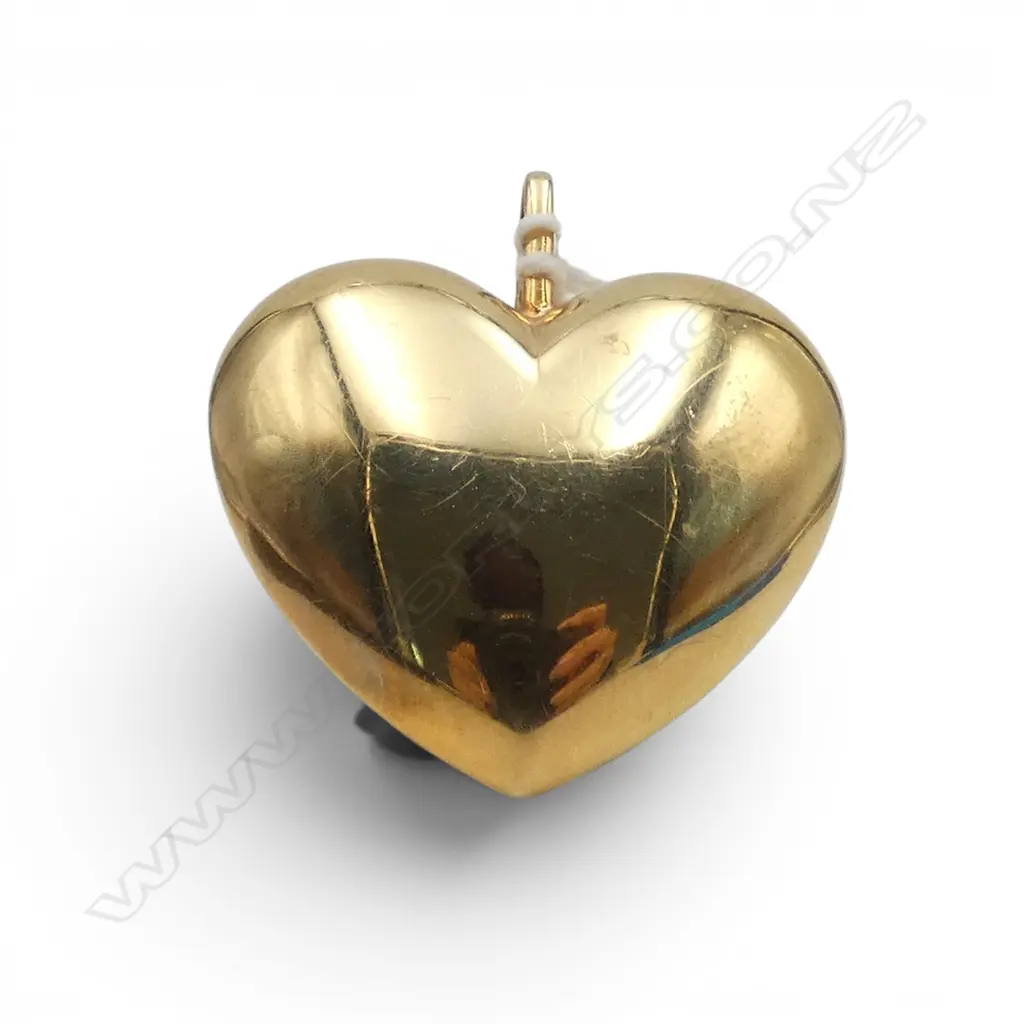 9ct GOLD FILLED HEART PENDANT 38x35mm Image 1++