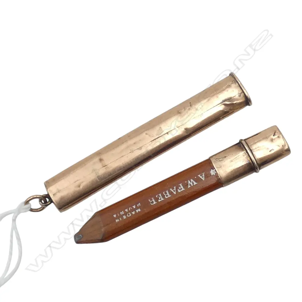 ANTIQUE 9ct GOLD PENCIL CASE, 5.10gm w/out pencil, dents Image 1++