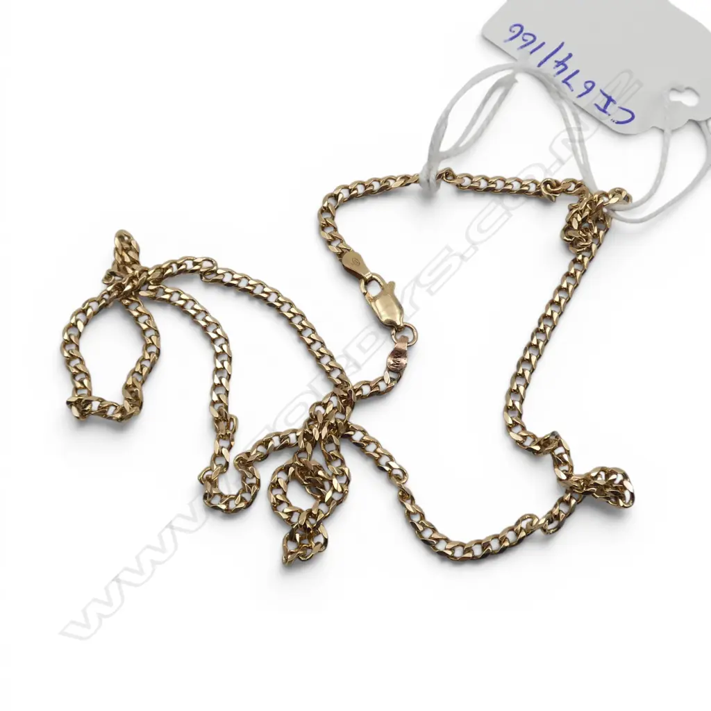 9CT GOLD NZ MADE CHAIN 505MM LENGHT 9GMS Image 1++
