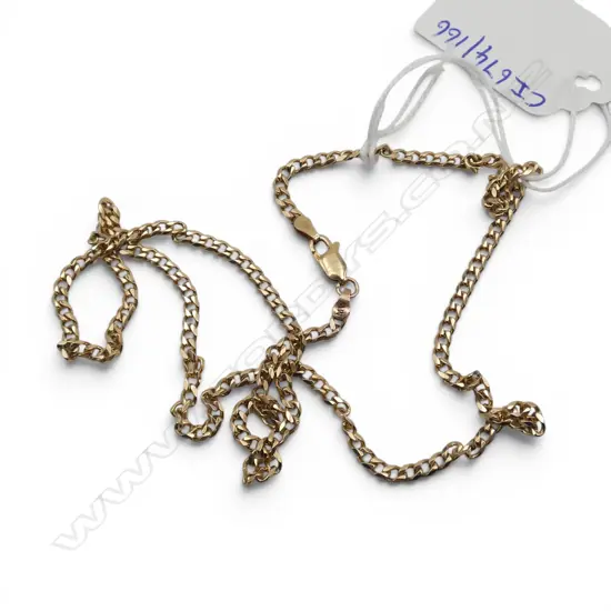 9CT GOLD NZ MADE CHAIN 505MM LENGHT 9GMS