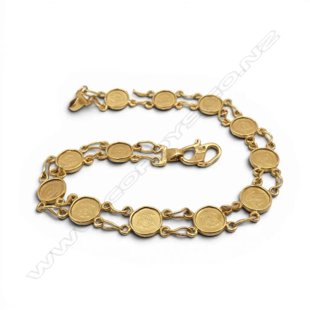 22CT COIN BRACELET 9gms Image 1++