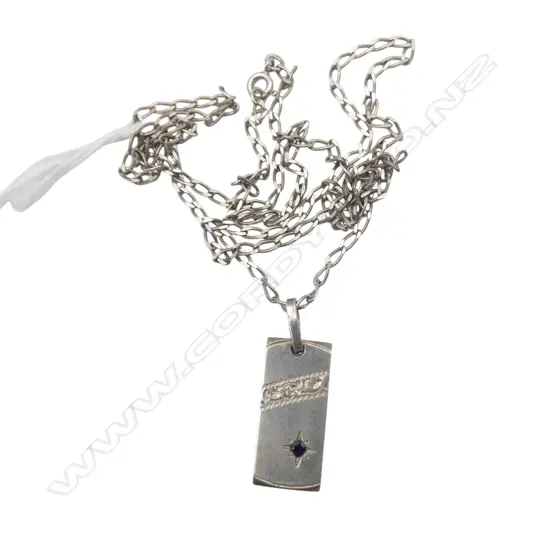 S/SILVER INGOT PENDANT ON S/SILVER CHAIN 10GMS
