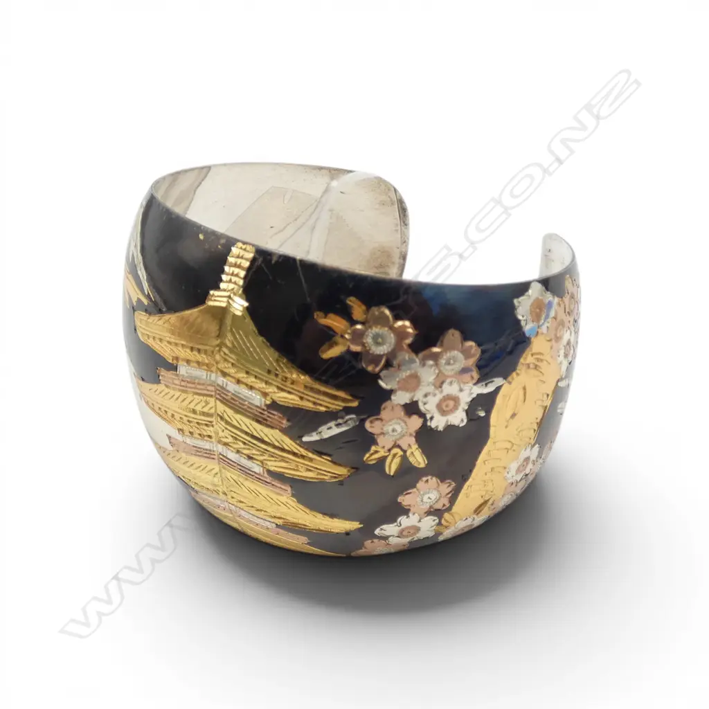 S/SILVER JAPANESE DAMASCENE BRACELET 31.4GMS Image 1++