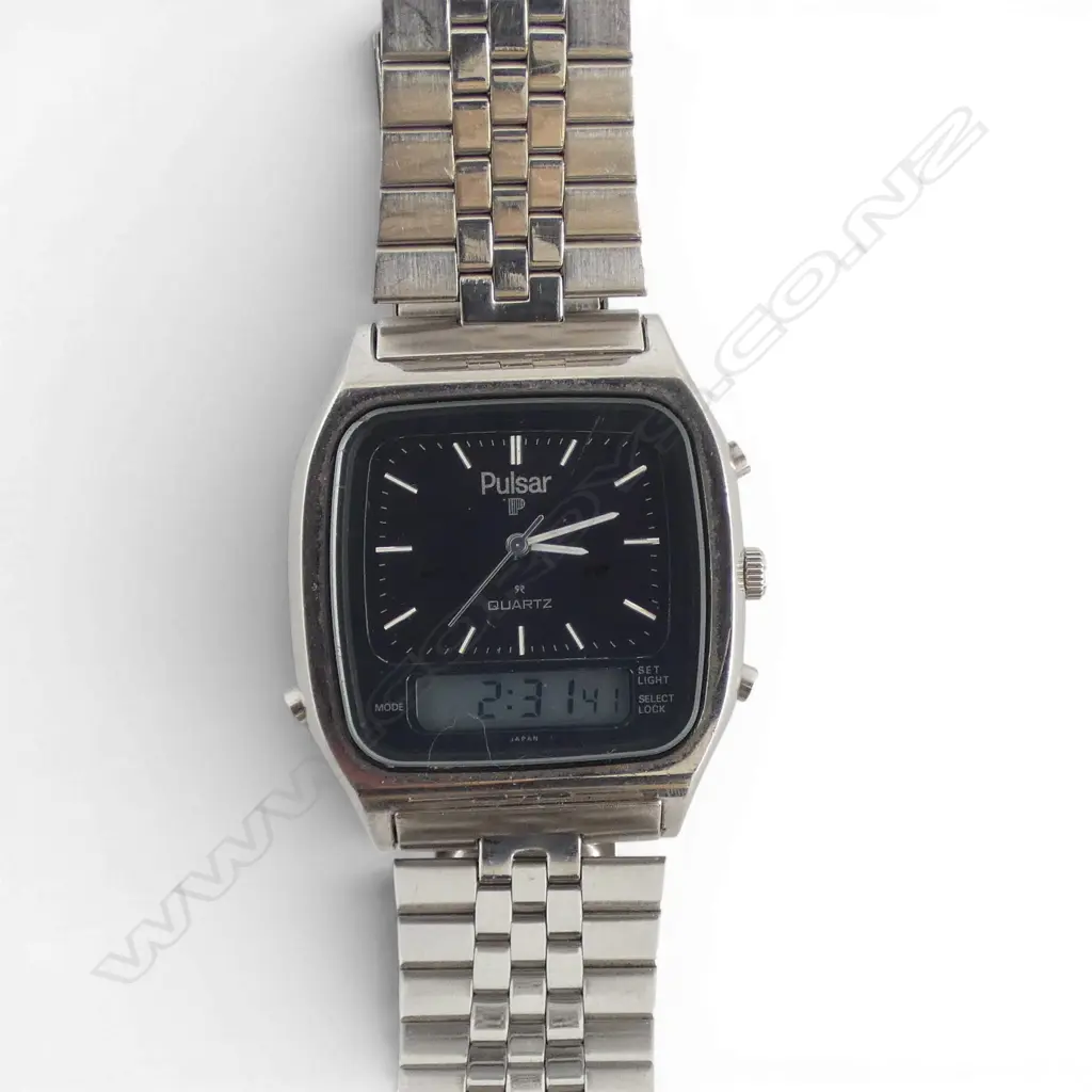 GENTS PULSAR DUO WRISTWATCH Y652-5010 Image 1++