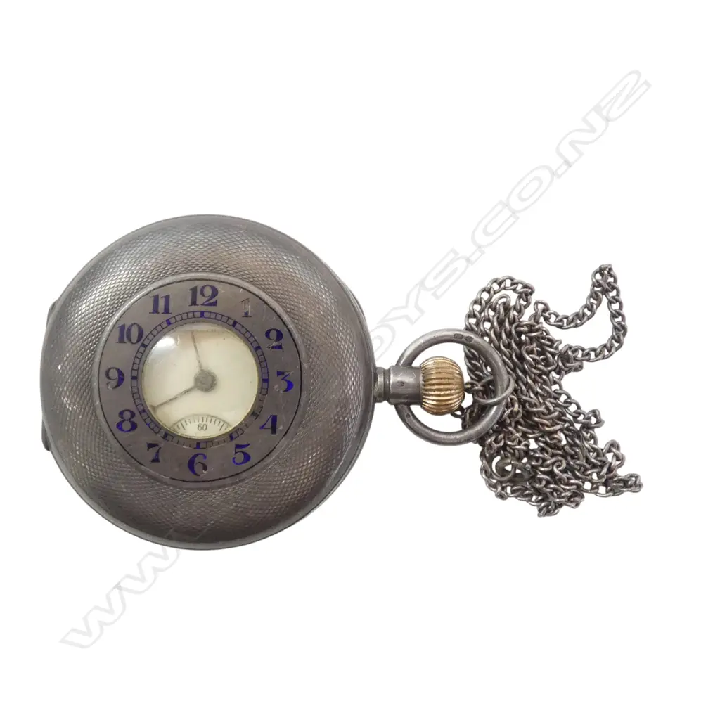 S/SILVER WALTHAM POCKET WATCH & SMALL OPEN FACED S/SILVER POCKET WATCH  TOTAL WIEGHT 126GMS Image 1++
