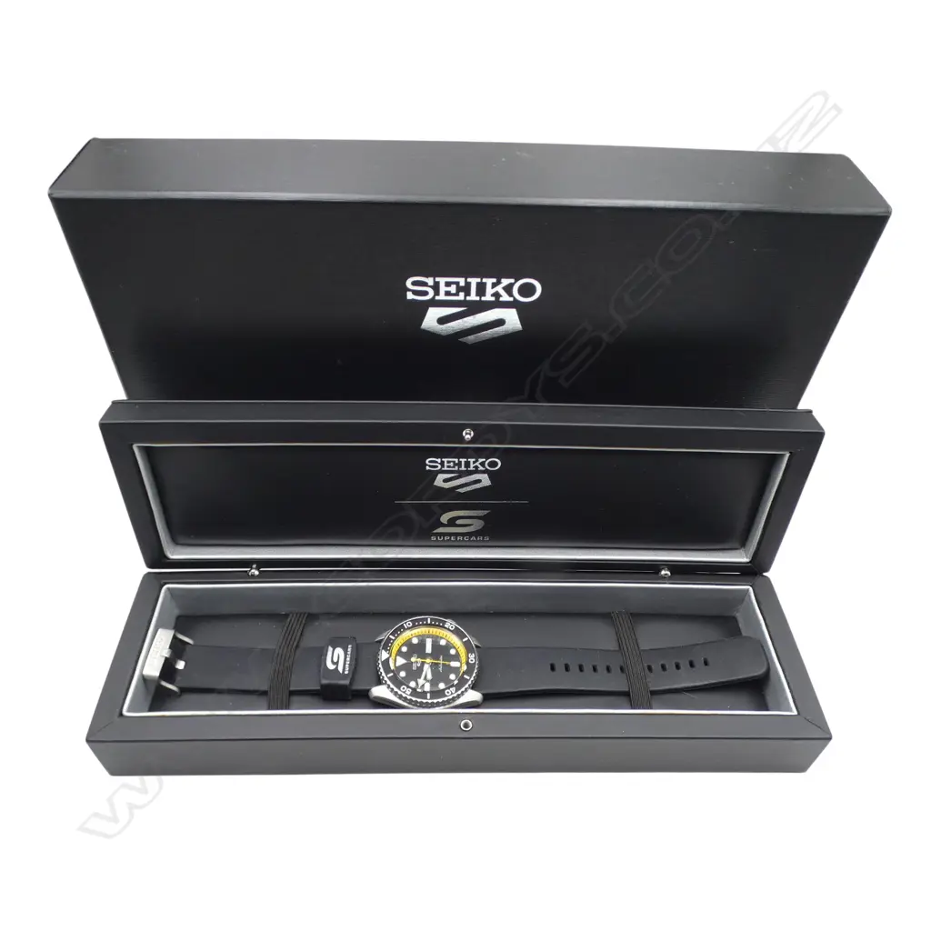 MENS SEIKO SPECIAL EDITION 'SUPERCARS' AUTOMATIC WRISTWATCH in box Image 1++