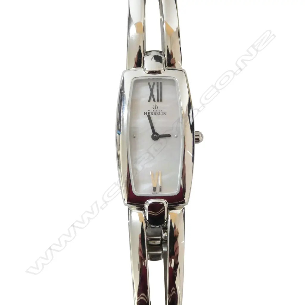 LADIES MICHEL HERBELIN QUARTZ WRISTWATCH, MOP DIAL, BOXED, new old stock Image 1++