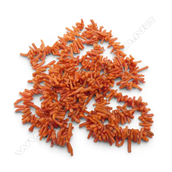 STRAND OF VINTAGE RED TWIG CORAL 1METER 8CM needs re-threaded