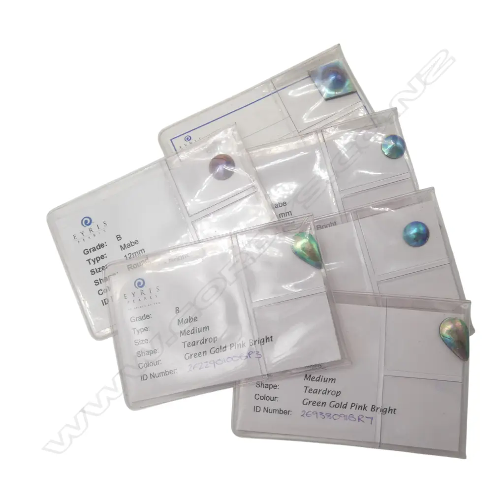 FIVE MABE PEARLS From the estate of jeweller Simon Misdale Image 1++