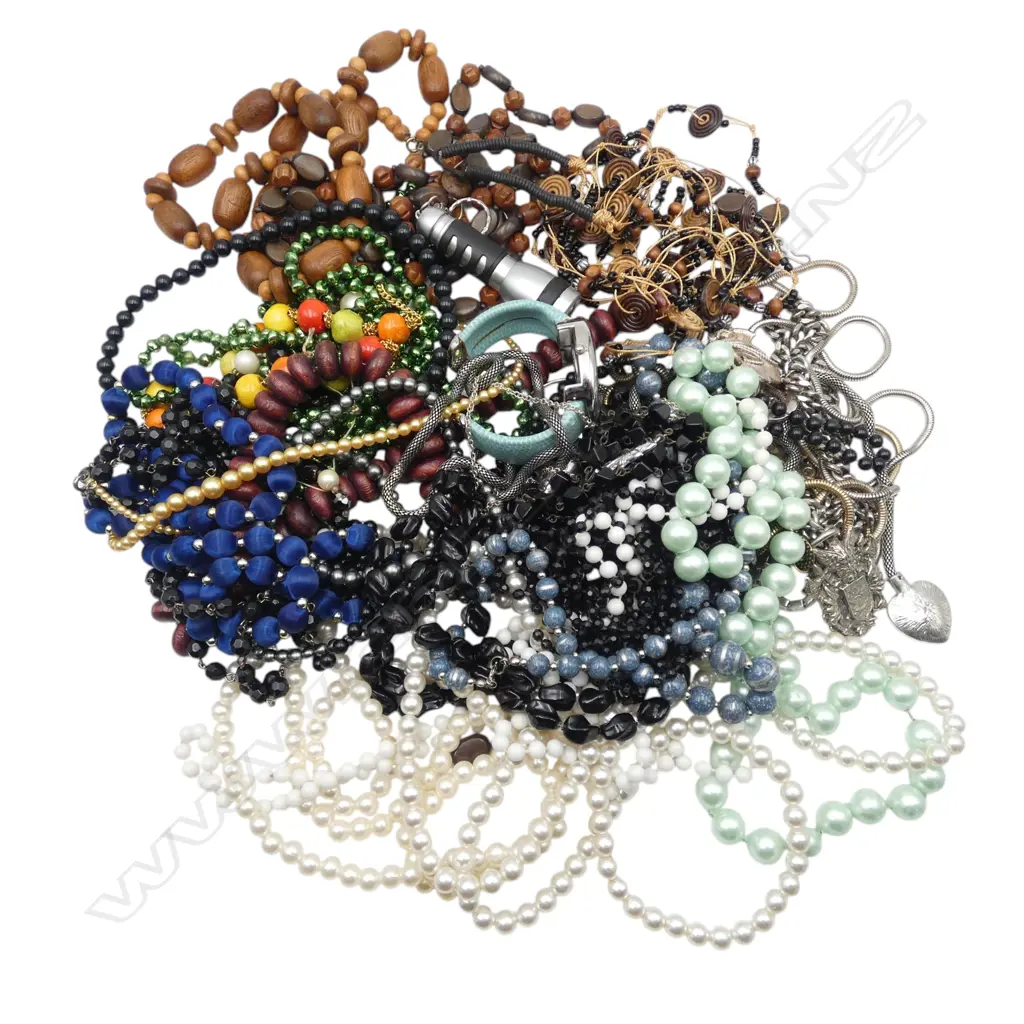QTY COSTUME NECKLACES, WATCH & TORCH Image 1++