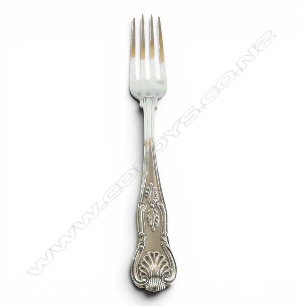 S/SILVER KINGS PAT FORK LONDON 1848 MAKER GEORGE ADAMS 33.4GMS Image 1++