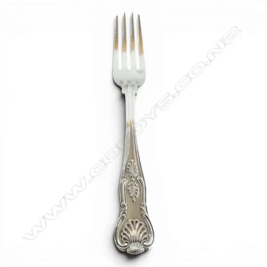 S/SILVER KINGS PAT FORK LONDON 1848 MAKER GEORGE ADAMS 33.4GMS