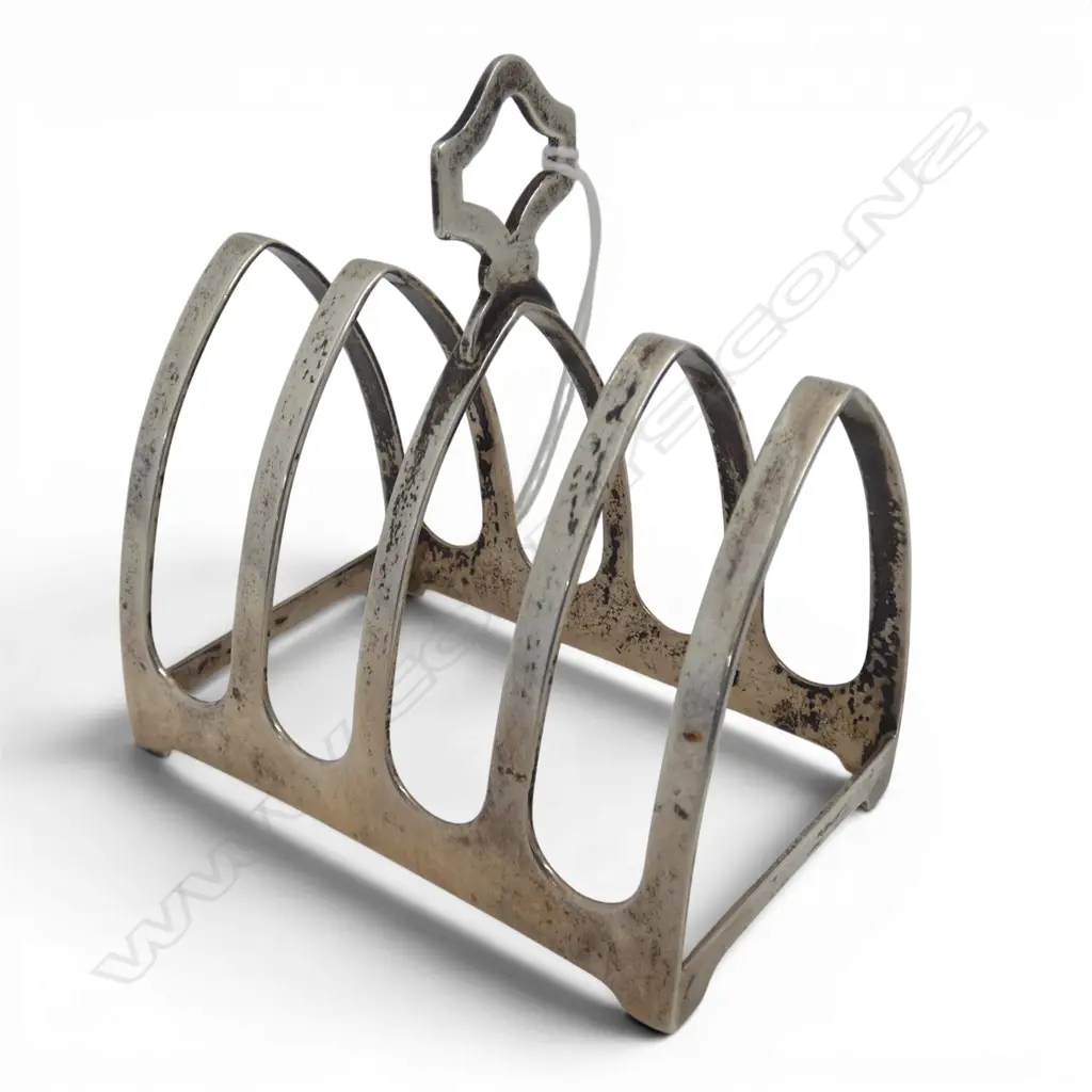 Sheffield 1945 STG SILVER 4 SLICE TOAST RACK 53gms Image 1++