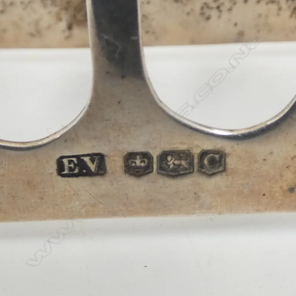 Sheffield 1945 STG SILVER 4 SLICE TOAST RACK 53gms Image 1++
