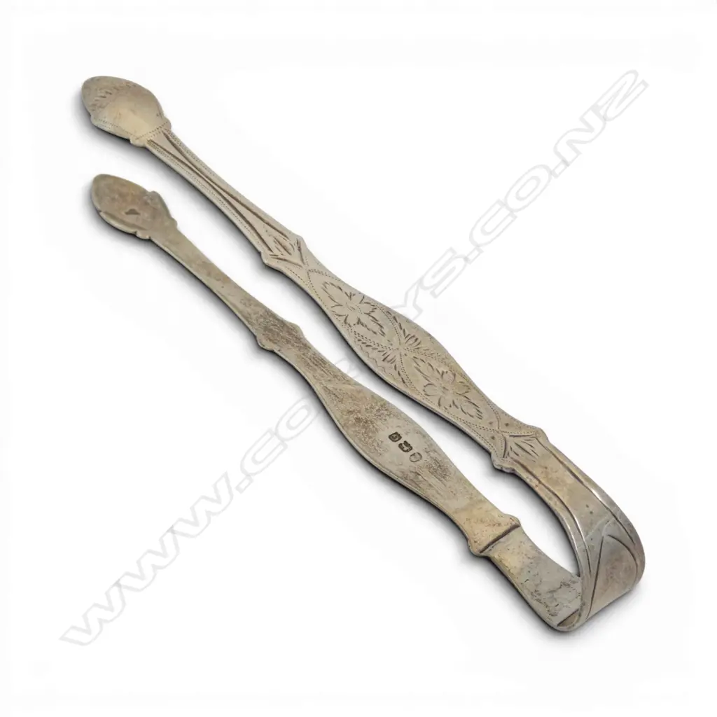 London 1802 SILVER PR SUGAR TONGS by Bateman family 37gms Image 1++