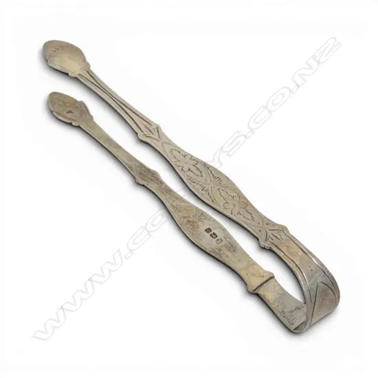 London 1802 SILVER PR SUGAR TONGS by Bateman family 37gms