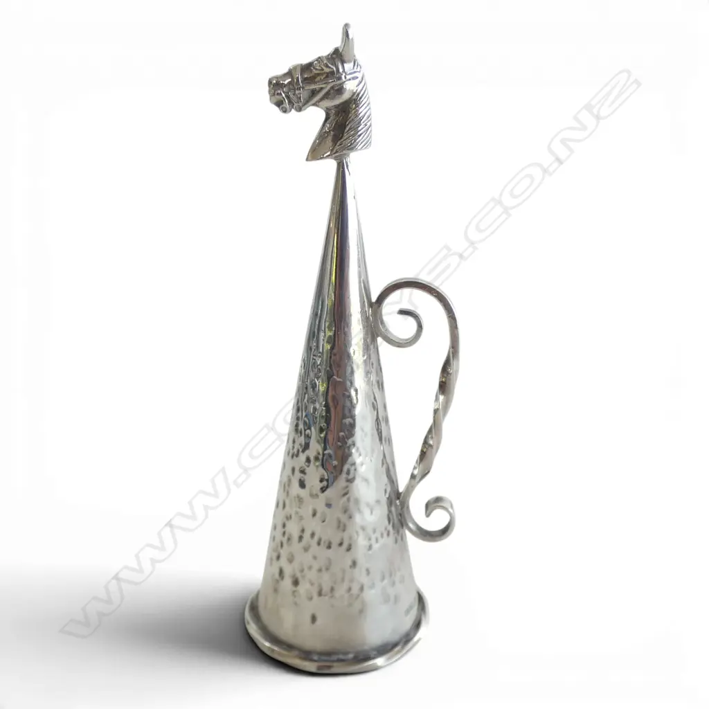 S/SILVER HORSE HEAD CANDLE SNUFFER LONDON 1972 MAKER SYD TURNER 38.2GMS Image 1++