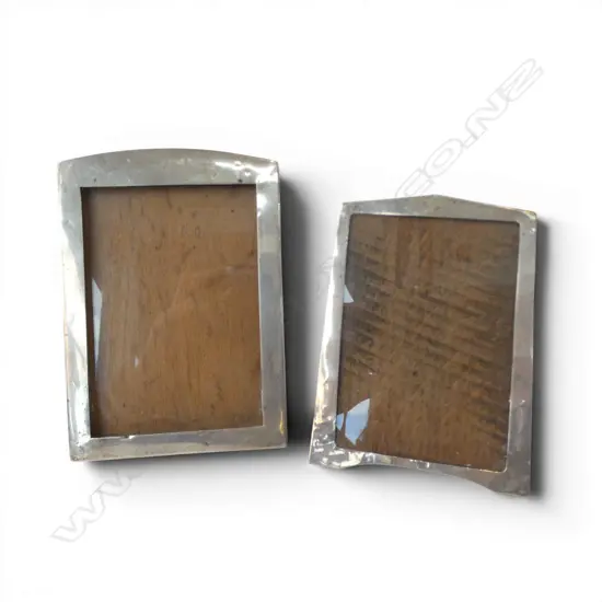 2 EARLY 20thC STG SILVER PHOTO FRAMES, B'HAM + 3 MEDALS