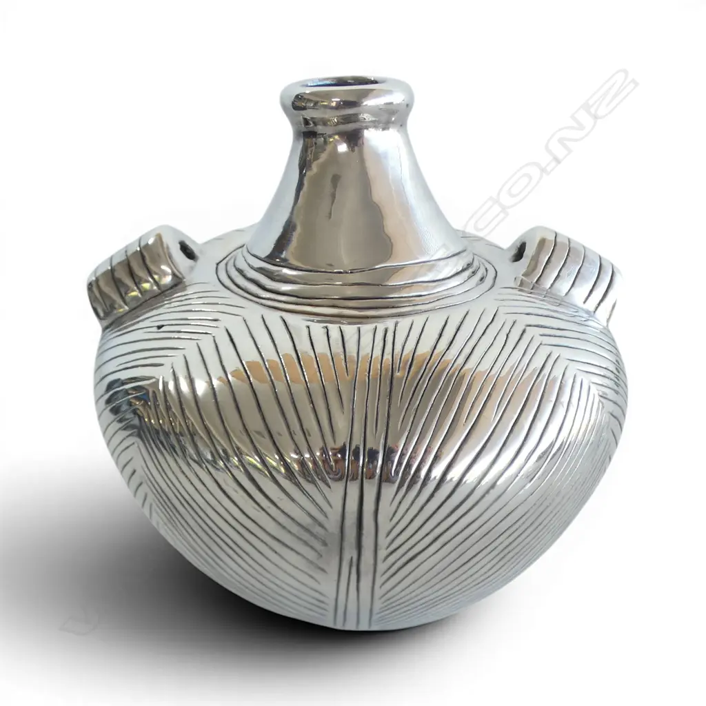 GREEK S/SILVER  COPY OF ANCIENT VASE  FROM THE MUSEUM OF CYCLADIC ART H110MM 280GMS Image 1++