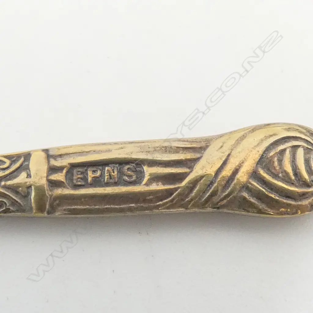 SET 6 + TONGS SILVER PLATE APOSTLE TEA SPOONS BOXED Image 1++