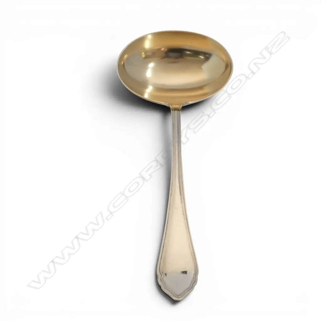 AUSTRIAN 800 SILVER LADLE GILT BOWL  ALEXANDER STURM MAKER 74GMS Image 1++
