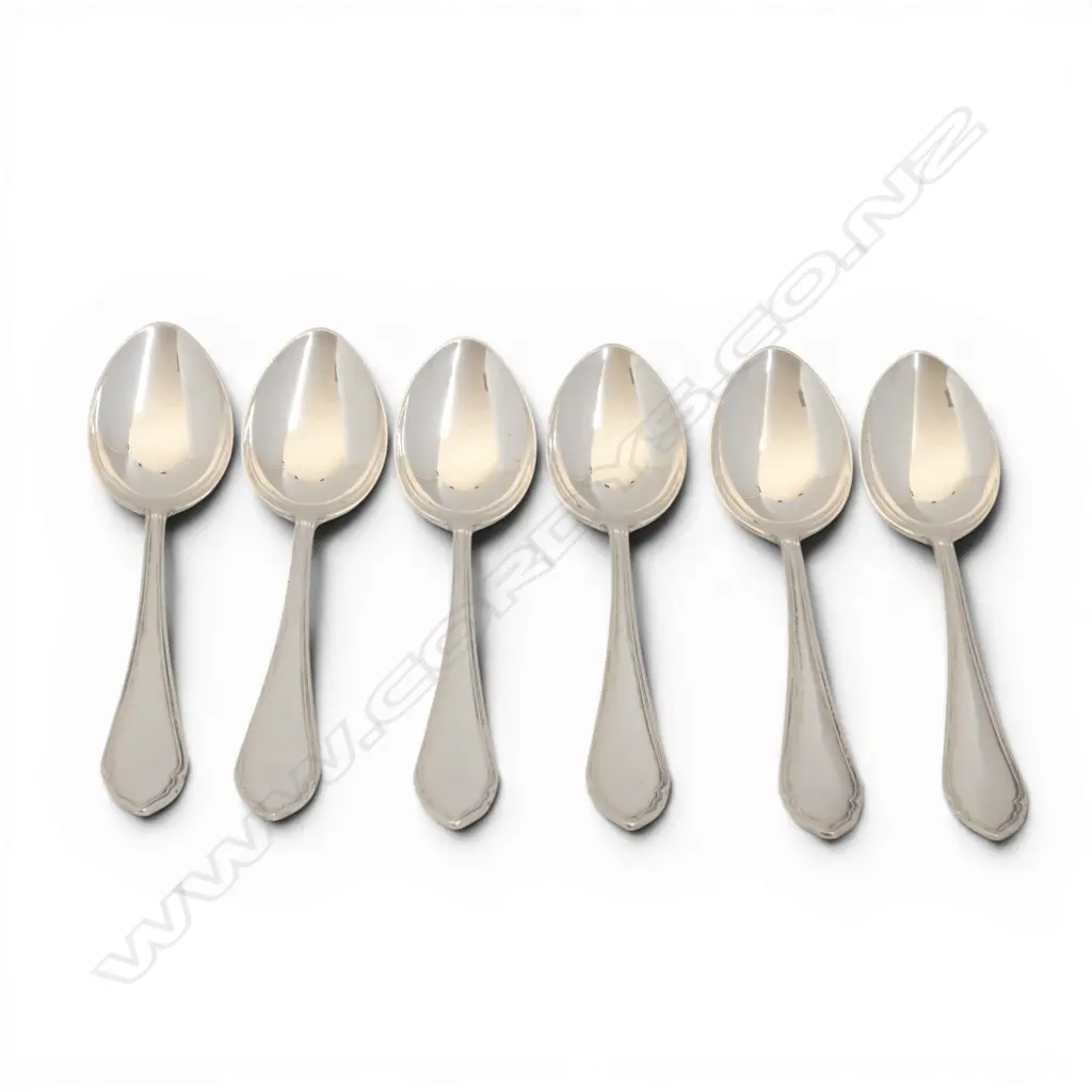 AUSTRIAN 800 SILVER 6 TEA SPOONS ALEXANDER STURM MAKER 167.4GMS  Image 1++