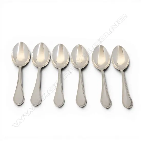 AUSTRIAN 800 SILVER 6 TEA SPOONS ALEXANDER STURM MAKER 167.4GMS 