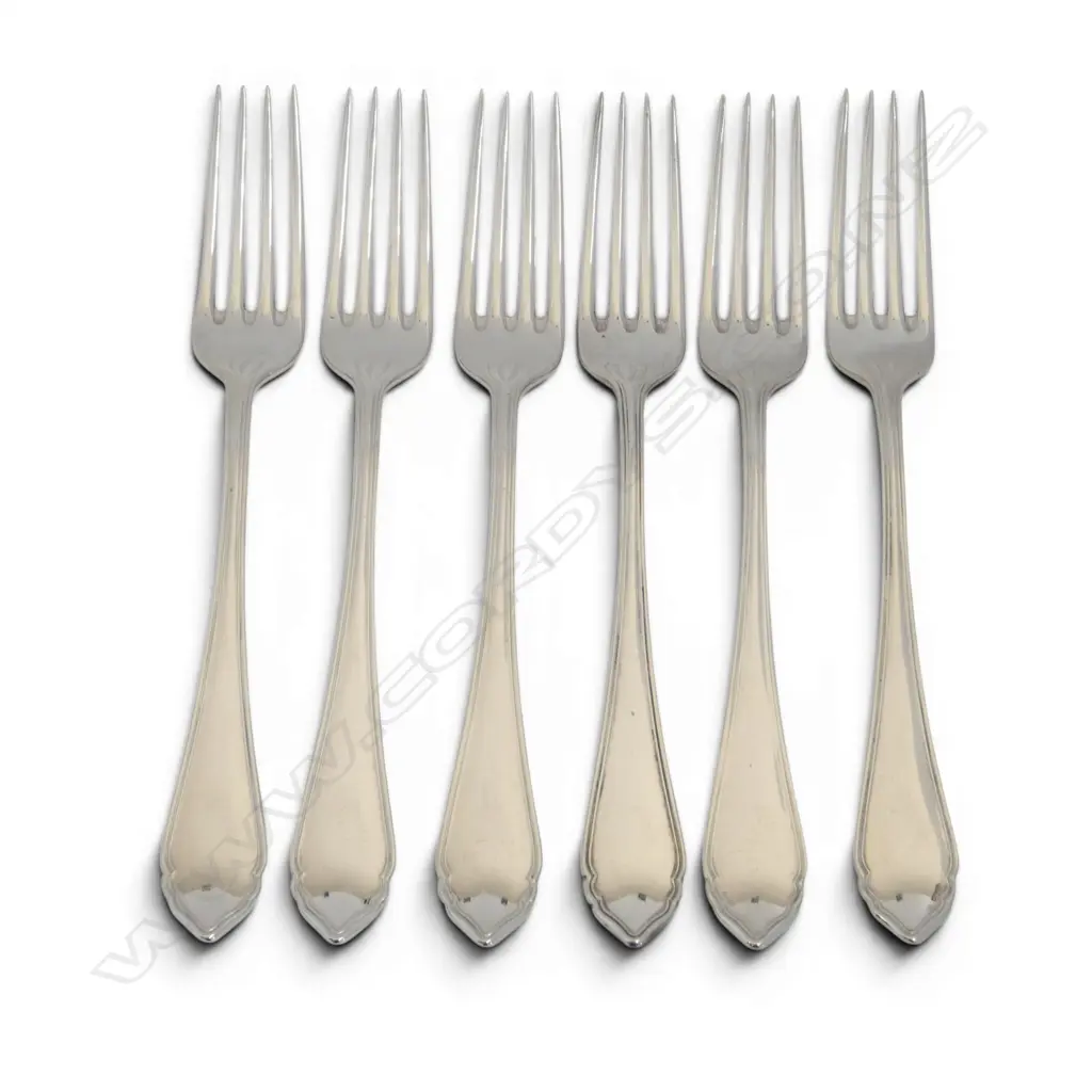 AUSTRIAN 800 SILVER 6 DINNER FORKS  ALEXANDER STURM MAKER 282.3GMS Image 1++