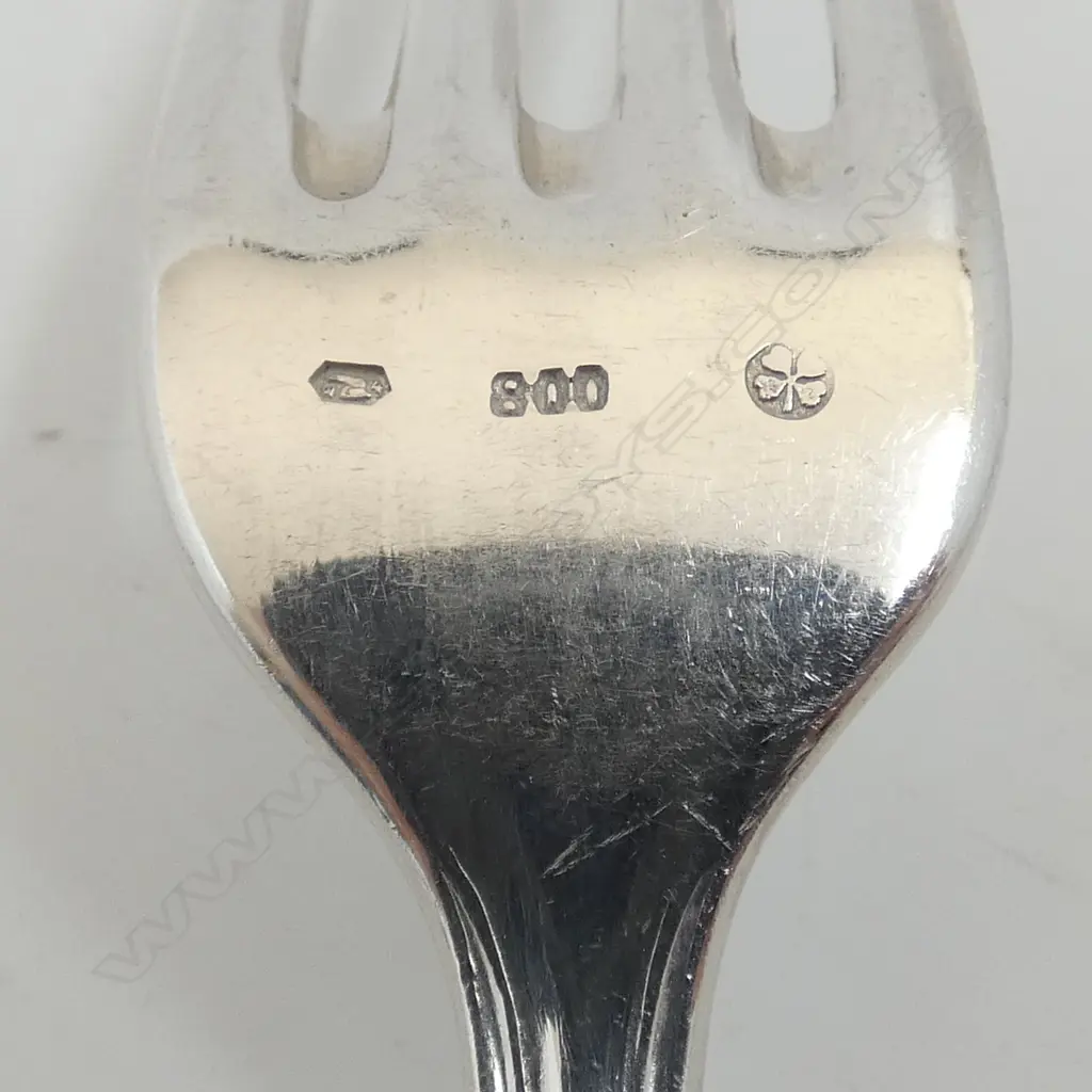 AUSTRIAN 800 SILVER 6 DINNER FORKS  ALEXANDER STURM MAKER 282.3GMS Image 1++