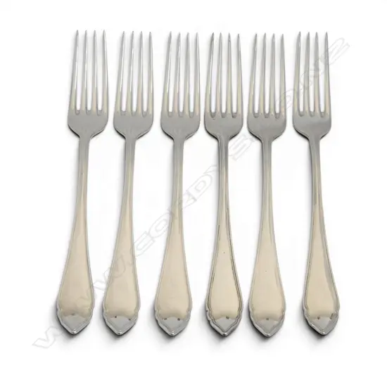 AUSTRIAN 800 SILVER 6 DINNER FORKS  ALEXANDER STURM MAKER 282.3GMS