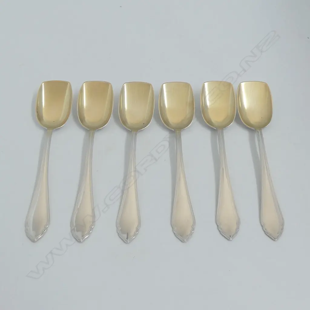 AUSTRIAN 800 SILVER SHOVEL SPOONS GILT BOWLS  ALEXANDER STURM MAKER 153.6GMS Image 1++