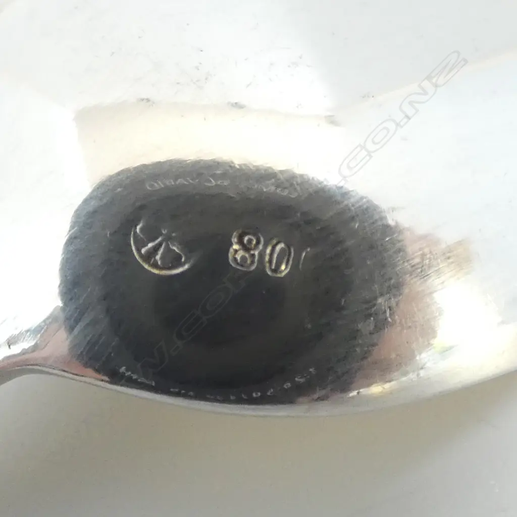 AUSTRIAN 800 SILVER SHOVEL SPOONS GILT BOWLS  ALEXANDER STURM MAKER 153.6GMS Image 1++