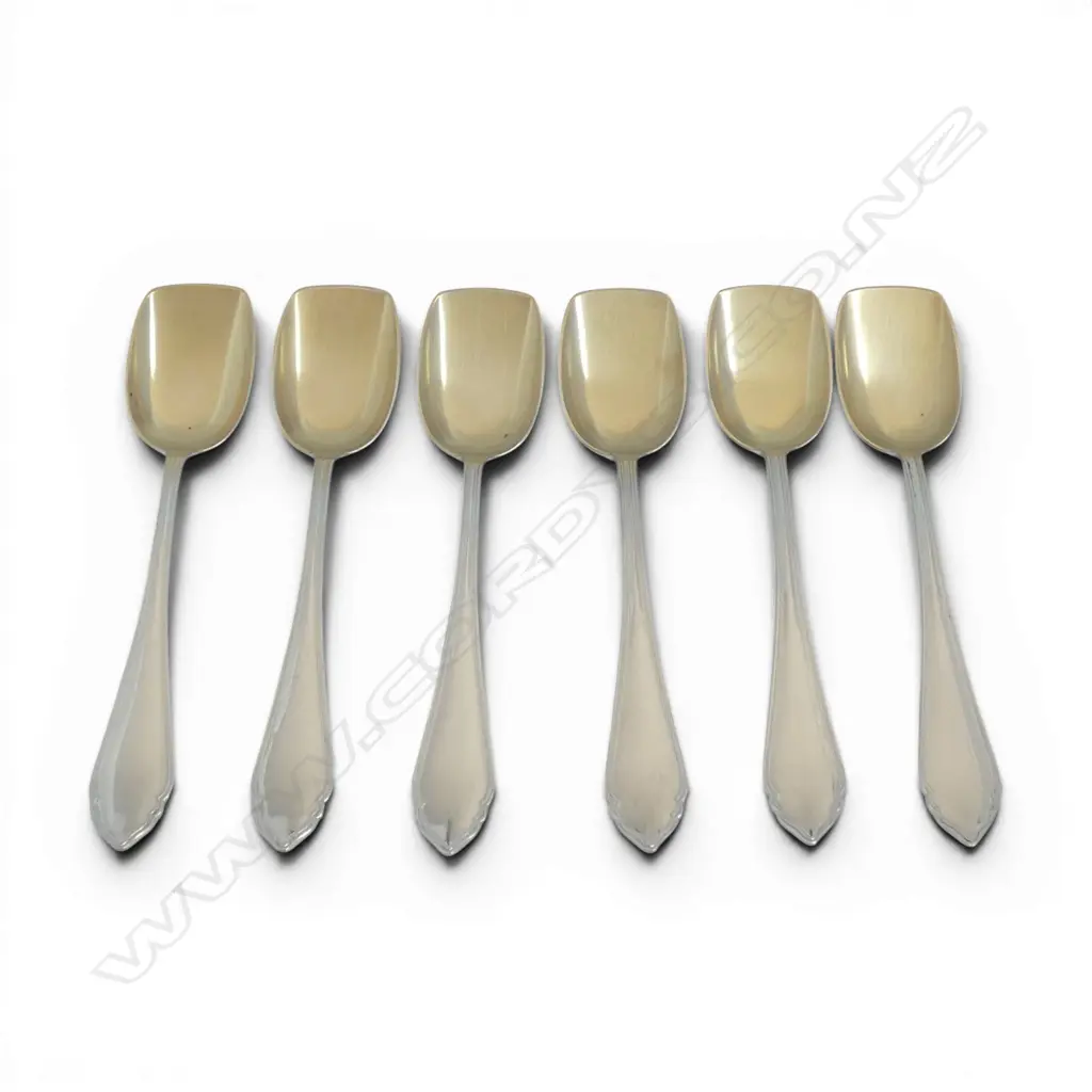 AUSTRIAN 800 SILVER SHOVEL SPOONS GILT BOWLS  ALEXANDER STURM MAKER 153.6GMS Image 1++