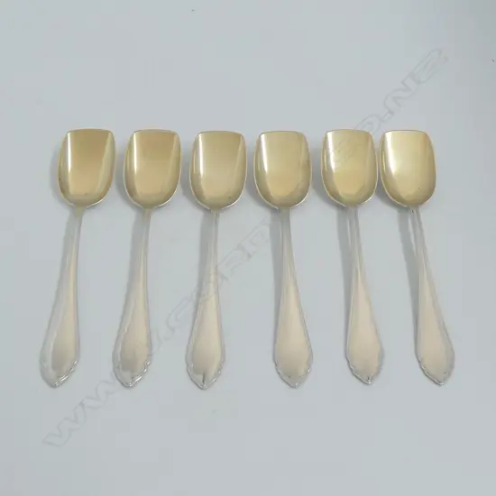 AUSTRIAN 800 SILVER SHOVEL SPOONS GILT BOWLS  ALEXANDER STURM MAKER 153.6GMS