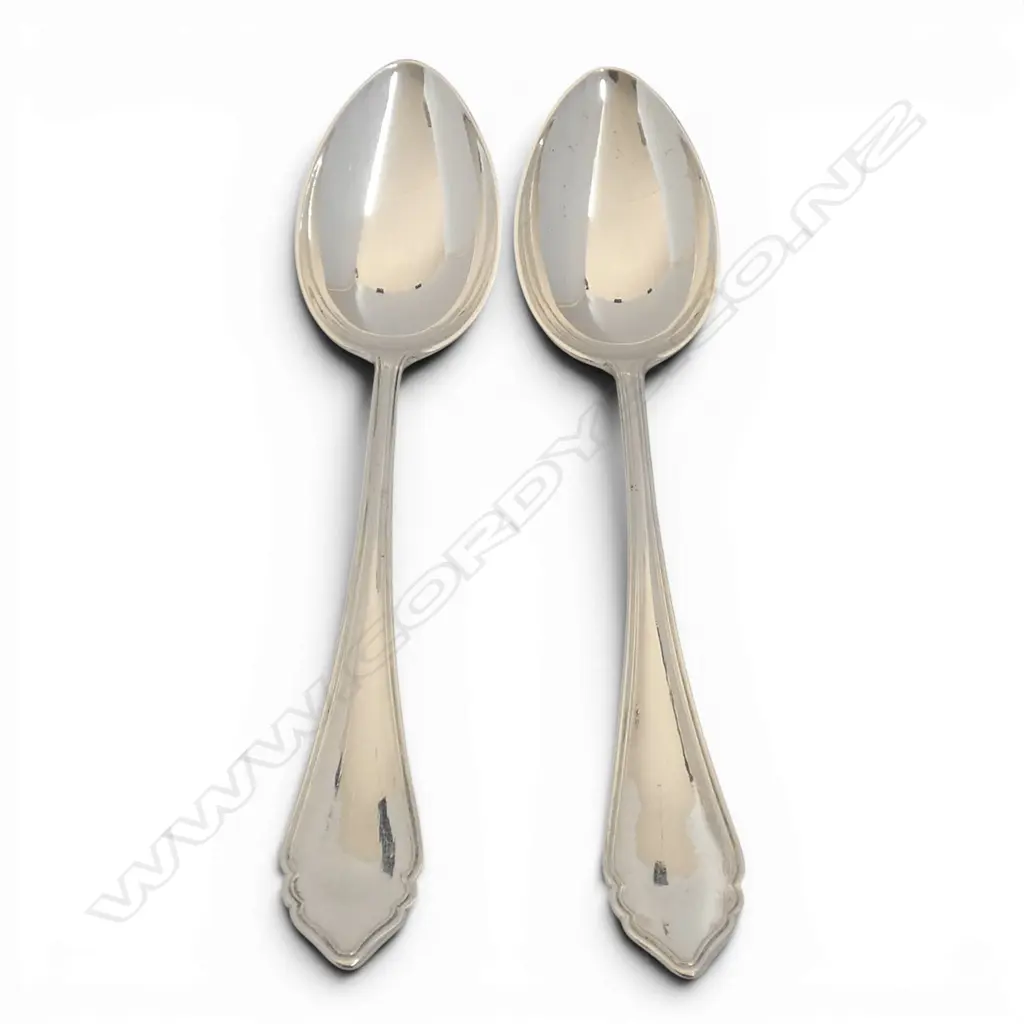 AUSTRIAN 800 SILVER PR SERVING SPOONS ALEXANDER STURM MAKER 129.2GMS Image 1++