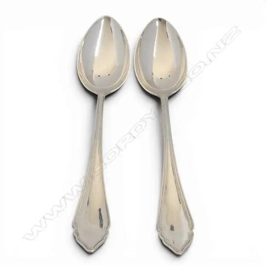 AUSTRIAN 800 SILVER PR SERVING SPOONS ALEXANDER STURM MAKER 129.2GMS