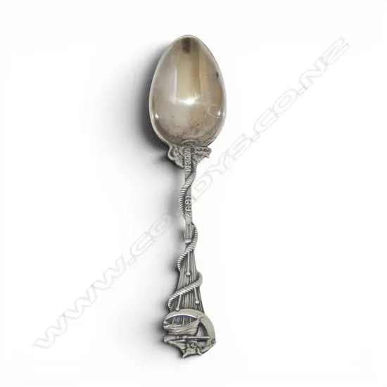 19THC DANIEL LOW STERLING SILVER WITCH SPOON FROM SALEM 14gms