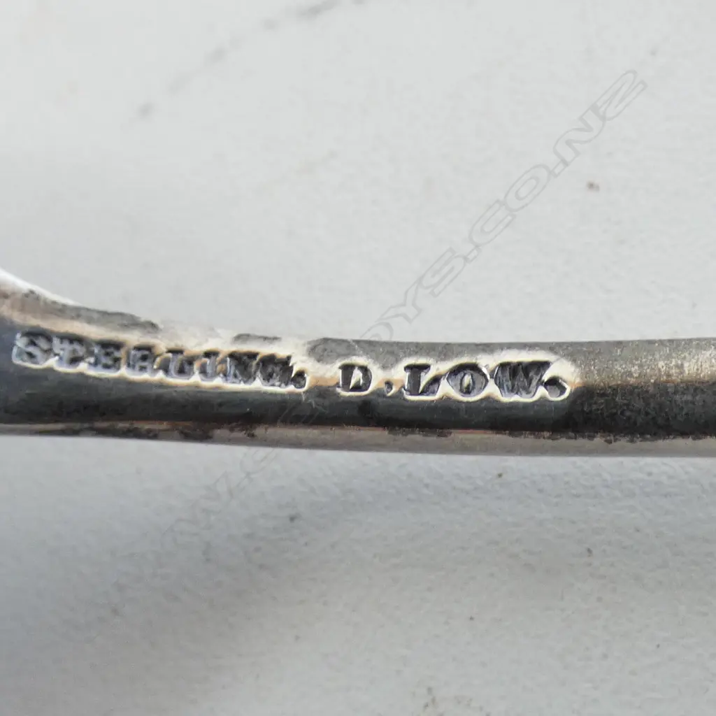 19THC DANIEL LOW STERLING SILVER WITCH SPOON FROM SALEM 25gms Image 1++