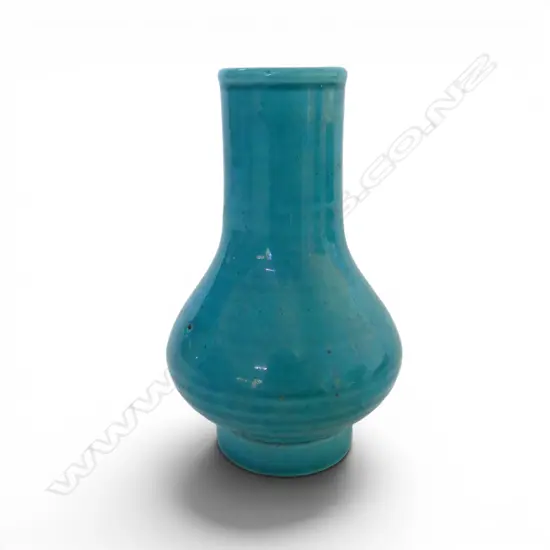 CHINESE BLUE GLAZE VASE H.90mm