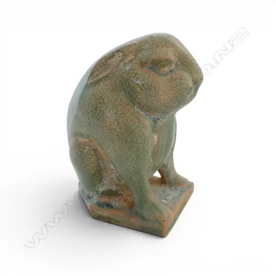 CHINESE POTTERY RABBIT H.100mm