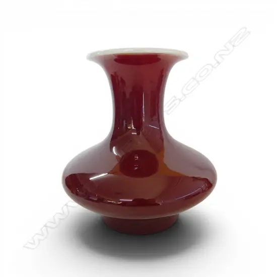 CHINESE VASE, OXBLOOD GLAZE H.210mm