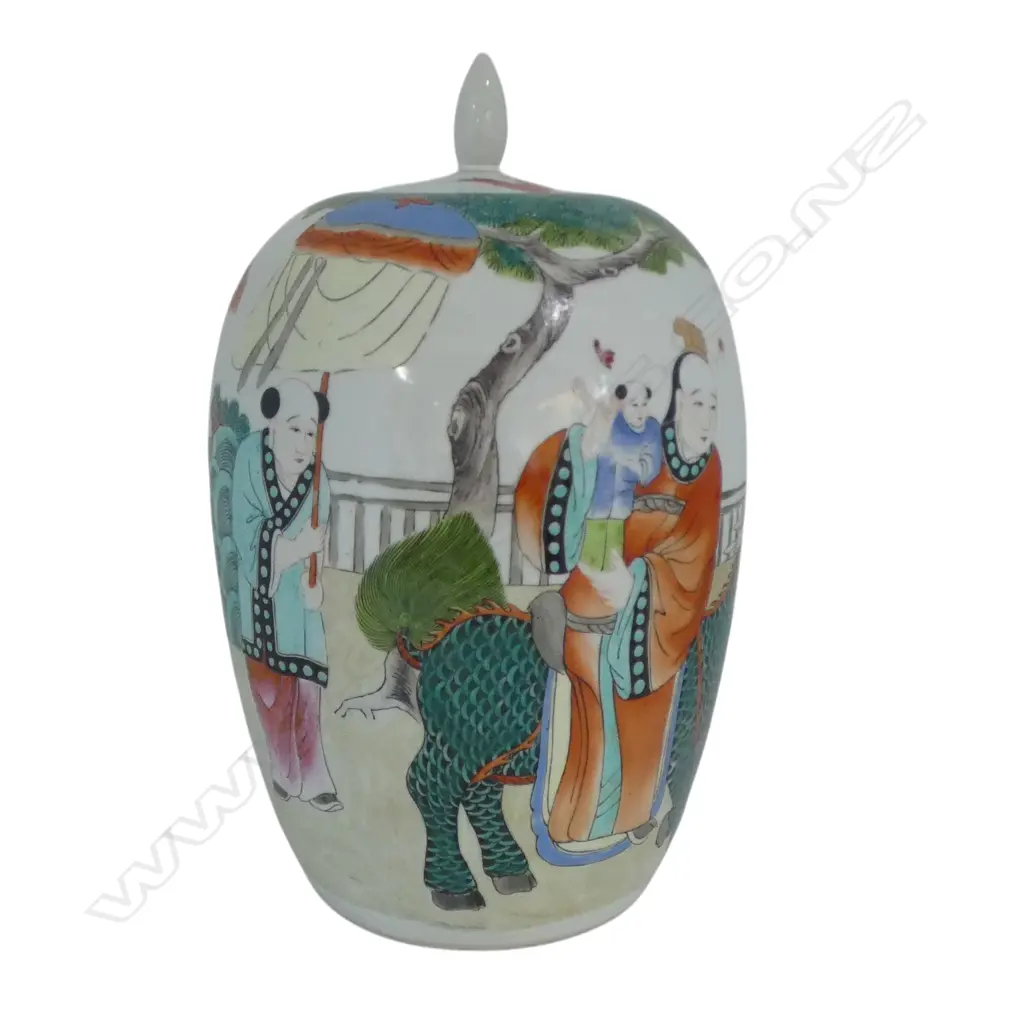 ORIENTAL LIDDED VASE H.340mm Image 1++