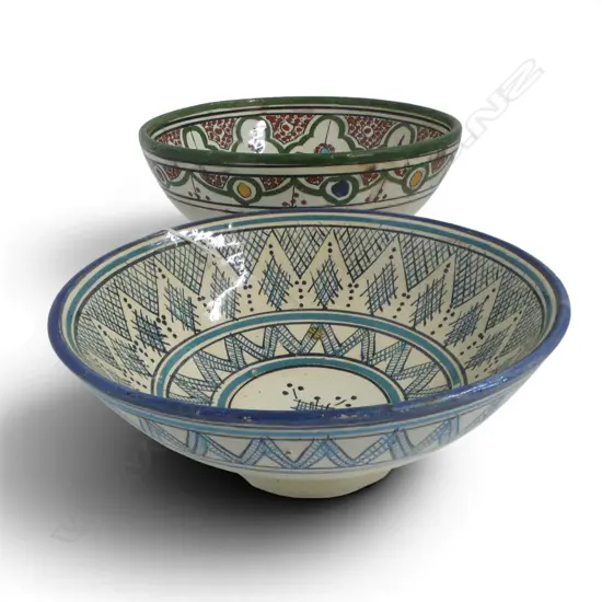 2 TURKISH BOWLS H.125mm, 250mm dia