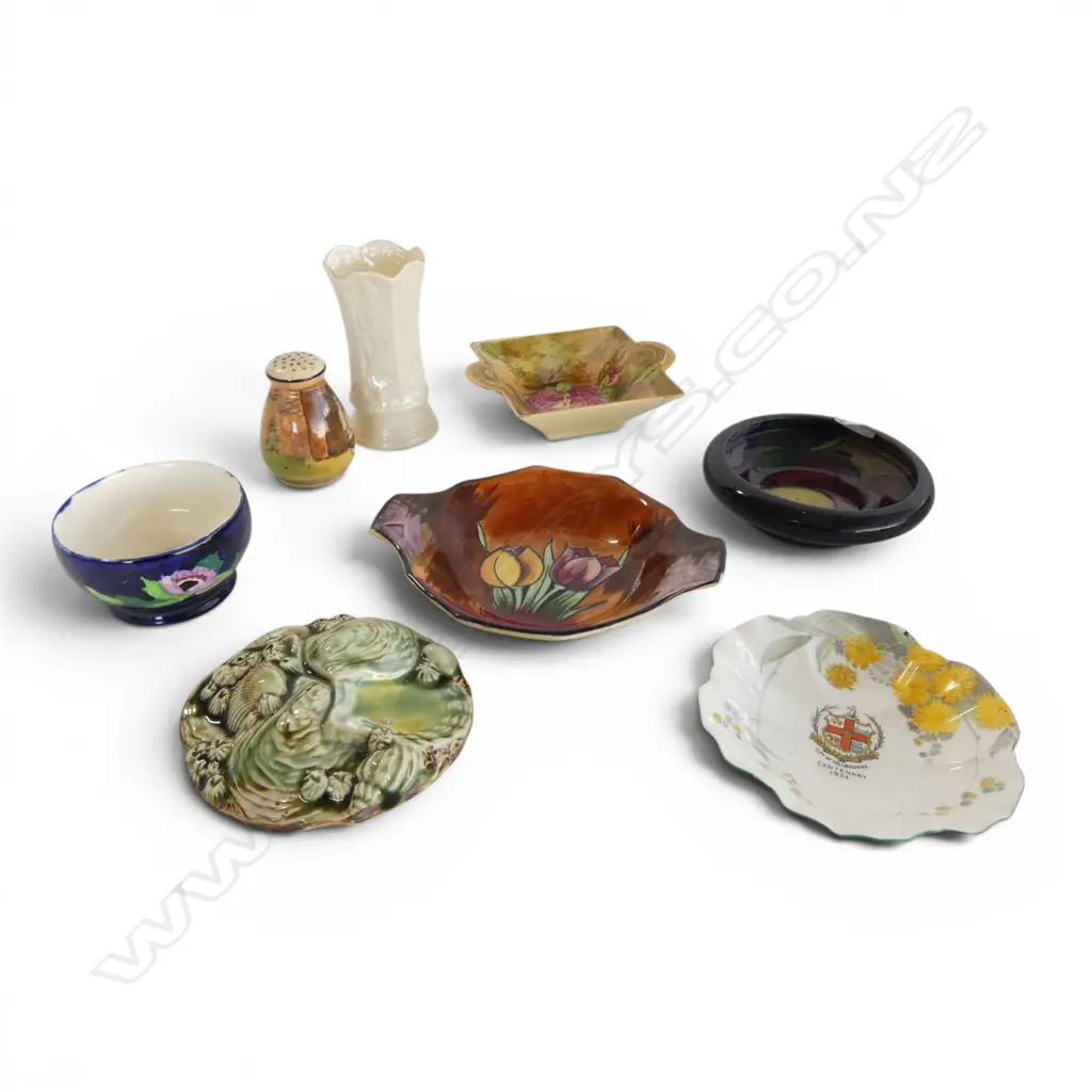 8 PCS CHINA DISHES ETC – ROYAL STANLEY, MALING, WINTON, TUNSTALL, BELLEEK ETC Image 1++
