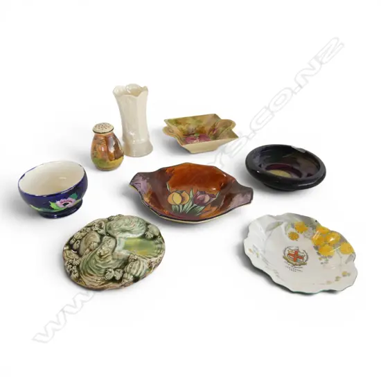 8 PCS CHINA DISHES ETC – ROYAL STANLEY, MALING, WINTON, TUNSTALL, BELLEEK ETC