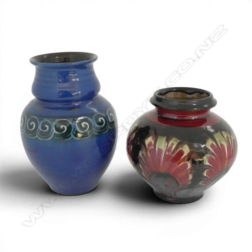 2 DANICA DANISH STUDIO POTTERY VASES H130 & 175MM Image 1++